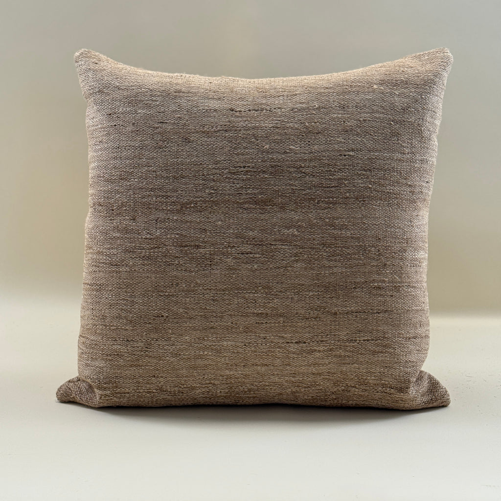 Square Wheat Colored Pillow, 100% Silk