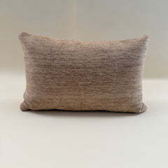 Small Lumbar Wheat Colored Pillow, 100% Silk