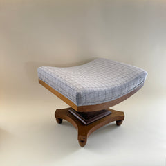 Newly Upholstered Vintage Baker Stool