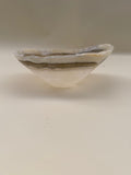 Matt Rustic Freeform Onyx Bowl, Pearlescent