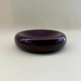 Large Concave Ceramic Bowl in Eggplant