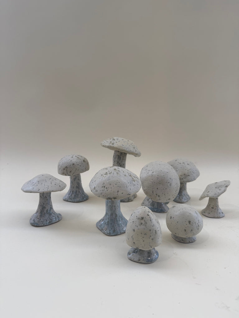 HAND FORMED CERAMIC MUSHROOMS