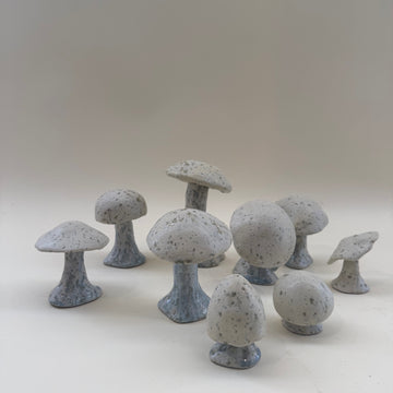 HAND FORMED CERAMIC MUSHROOMS