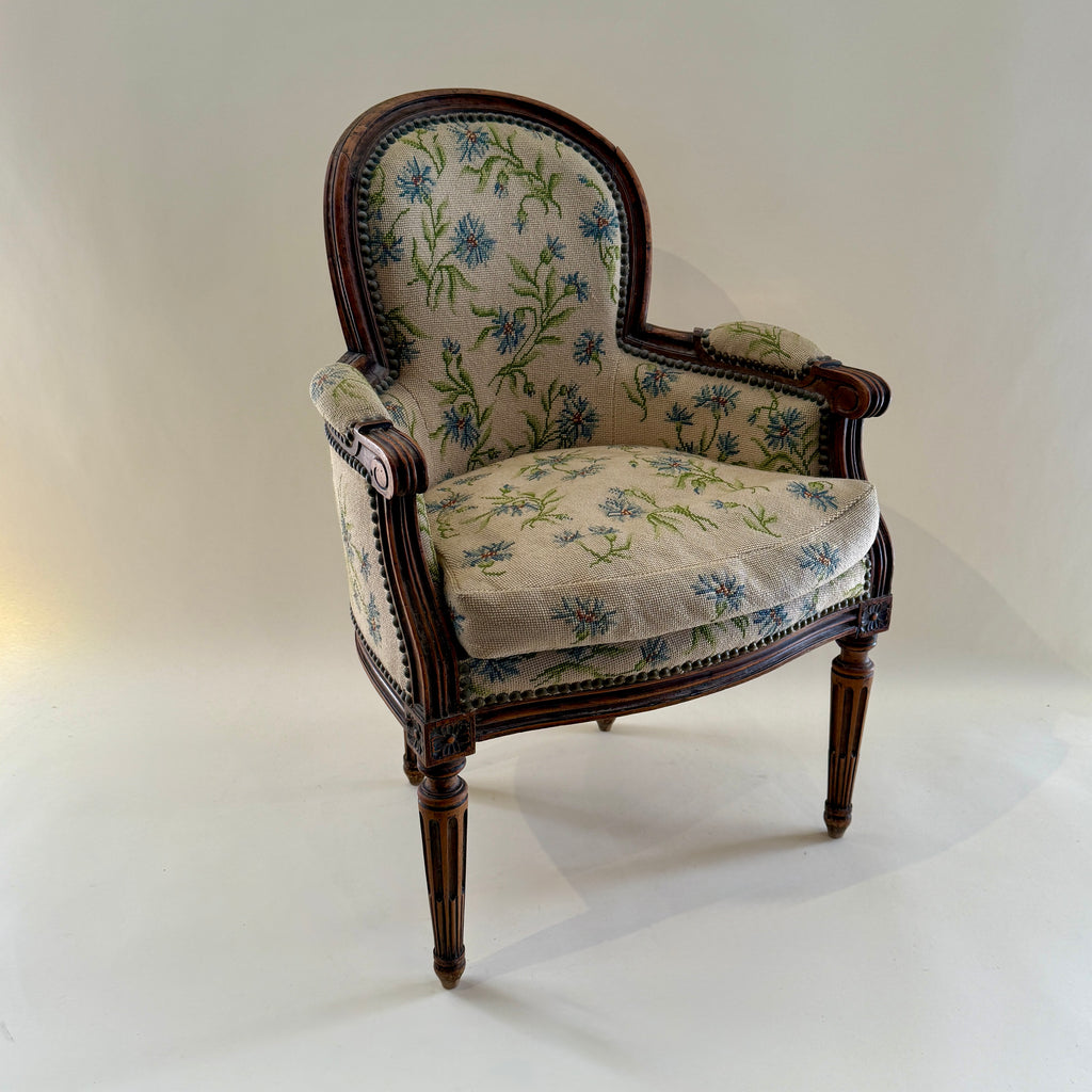 Vintage Miniature French Curved-Back Chair