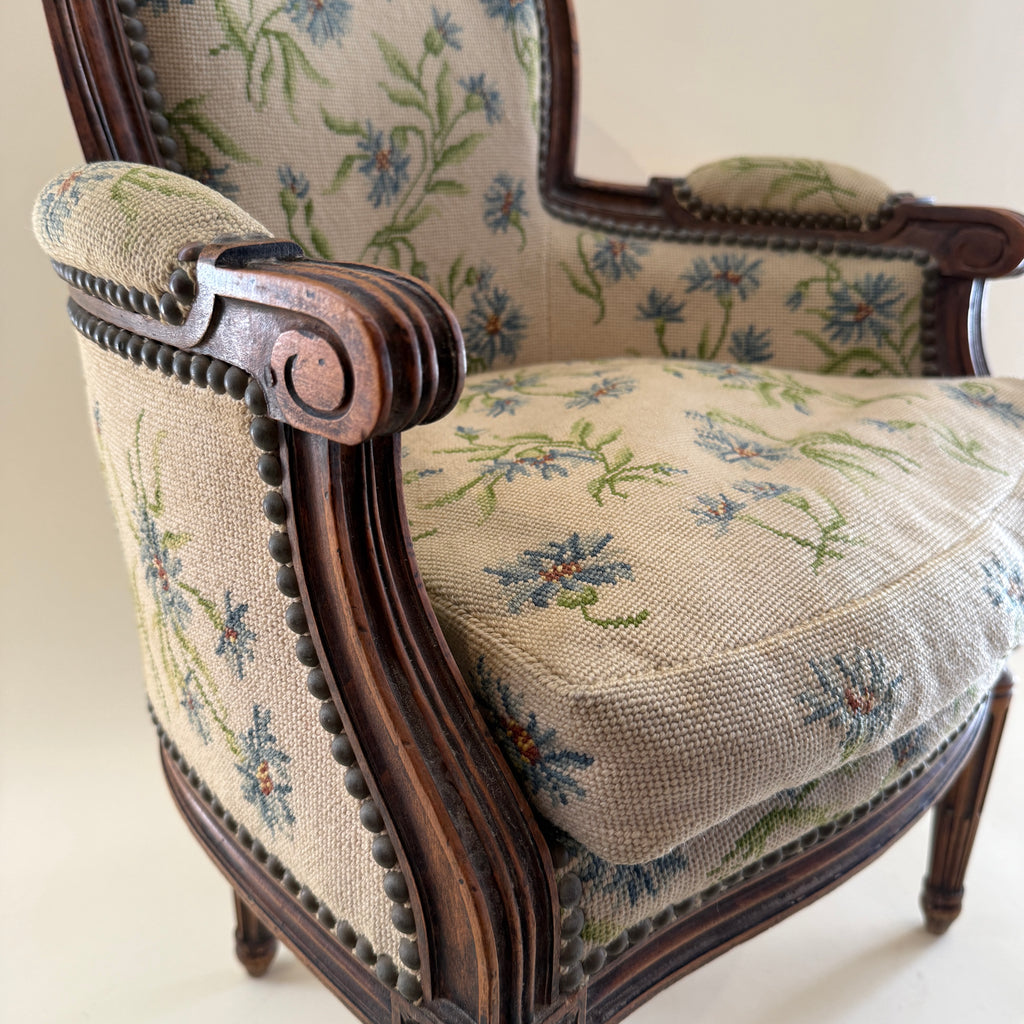 Vintage Miniature French Curved-Back Chair