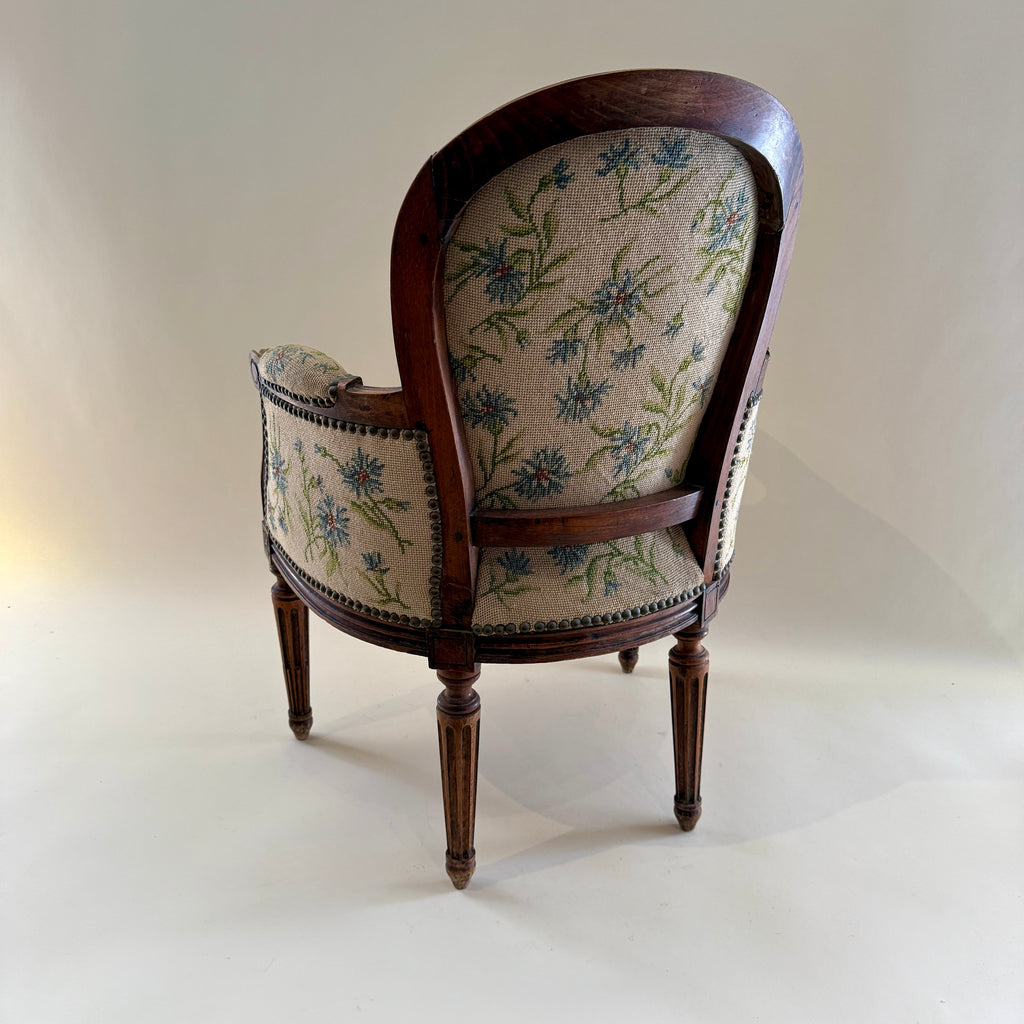 Vintage Miniature French Curved-Back Chair