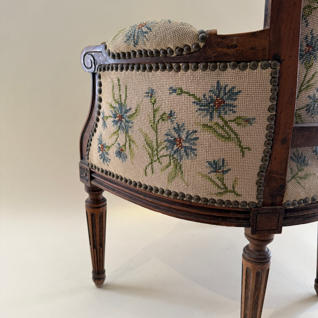 Vintage Miniature French Curved-Back Chair