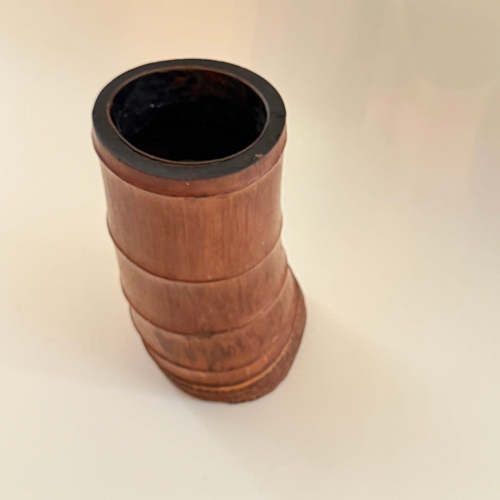 Early 20th C. Bamboo Root Container
