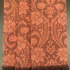 Guest Towel in Antique Pink/Brown with Silvia Crochet Lace. Linen and Cotton, Italy