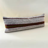 Vintage Turkish Striped Remnant Pillow with Canvas Back
