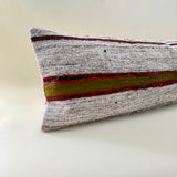 Vintage Turkish Striped Remnant Pillow with Canvas Back