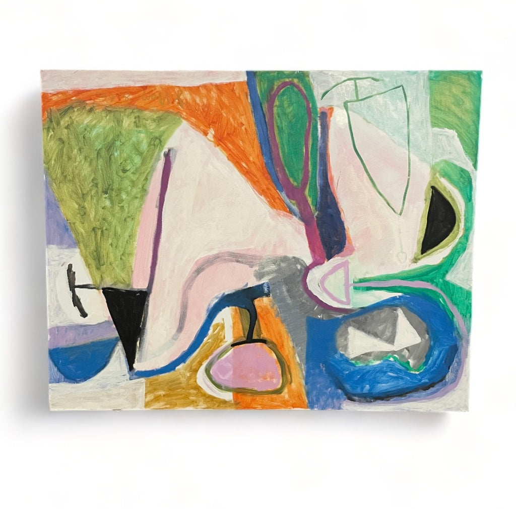 Vintage Colorful Abstract Painting – FOUND