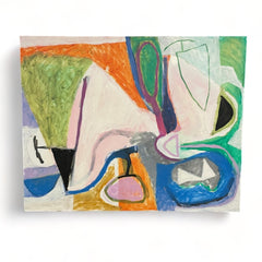 Vintage Colorful Abstract Painting