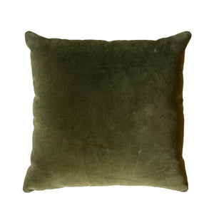 Olive Green Colored Velvet Pillow