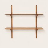 PI Wall Shelf in Mahogany, 2 Shelves