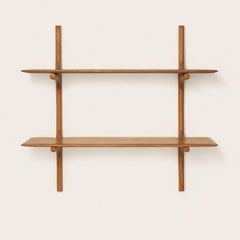 PI Wall Shelf in Mahogany, 2 Shelves