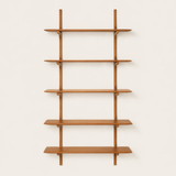 PI Wall Shelf in Mahogany, 5 Shelves