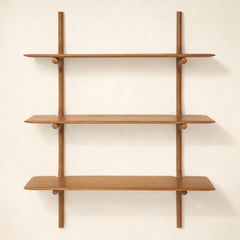 PI Wall Shelf in Mahogany, 3 Shelves