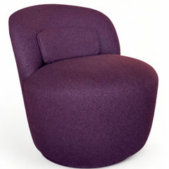 FOUND Collection Swivel Chair, Upholstered in Holland & Sherry Chamonix Maroon