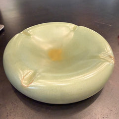 Large Concave Ceramic Cigar Bowl in Sage Finish.