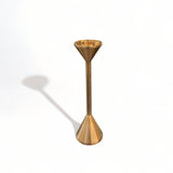 8" Small Solid Brass Cone Candle Holder