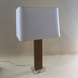 Pair of  Gold Lamps on Acrylic Base