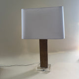 Pair of  Gold Lamps on Acrylic Base