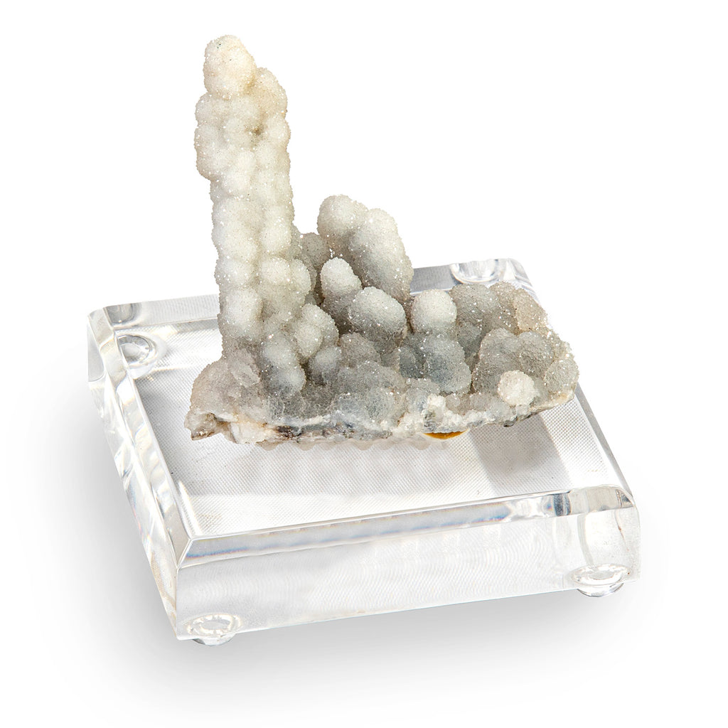 Chalcedony Cluster on Lucite Base. Small