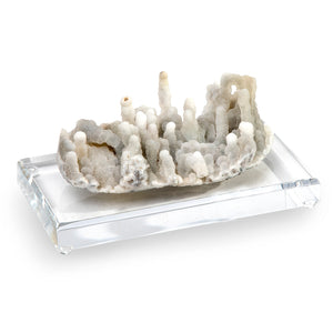 Chalcedony Cluster on Lucite Base. Medium
