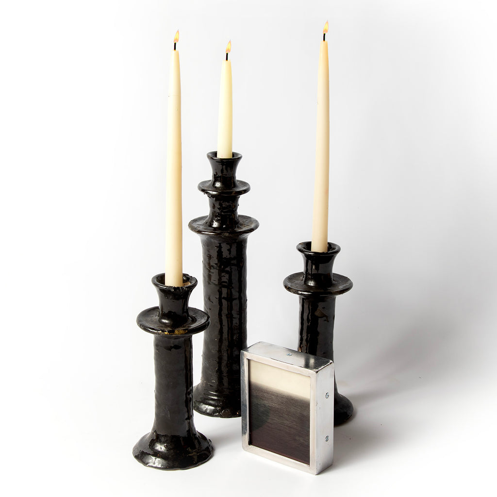 Large Black Candlestick from Marrakesh