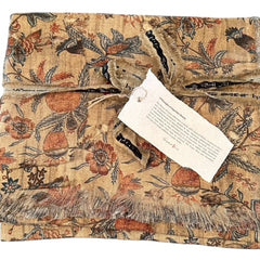 The House of Lyria Firmamento Fringed Linen Throw, Made in Italy