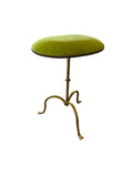 Petite Metal Stool Featuring a Lime Green Seat