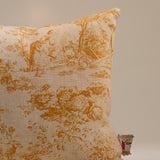 Glafira Orange Touille Pillow, 100% Linen
