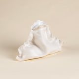 Large Handmade Ceramic Vase with Matte White Finish
