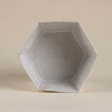 Large Hexagonal Blue & White Vase