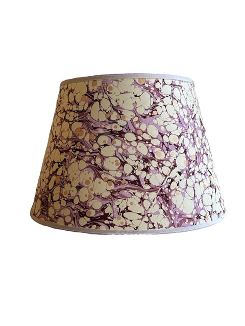 Raspberry Lace Marbleized Lampshade