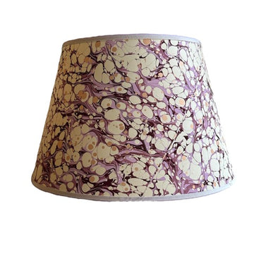 Raspberry Lace Marbleized Lampshade