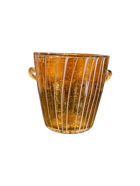 Italian Murano Venini Venetian Art Glass Ice Bucket