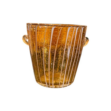 Italian Murano Venini Venetian Art Glass Ice Bucket