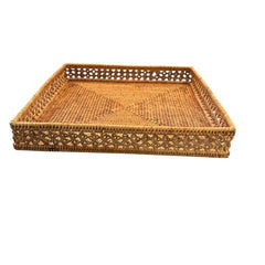 18" Square Seca Tray in Honey Brown