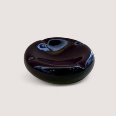 Large Concave Ceramic Cigar Bowl in Eggplant Finish