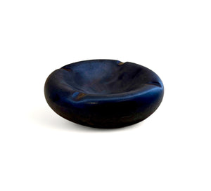 Large Concave Ceramic Cigar Bowl in Wrought Iron