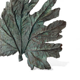 Gunnera Leaf Sculpture with Patinaed Copper Finish