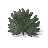 Gunnera Leaf Sculpture with Patinaed Copper Finish