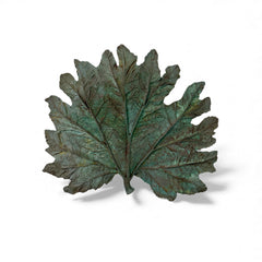 Gunnera Leaf Sculpture with Patinaed Copper Finish