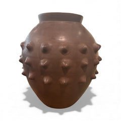 Tadelakt Jar Lamp in Matt Burgandy