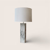 Nessen Mid-Century Modern Carrara Marble Table Lamp