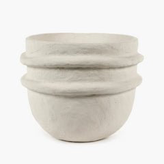 Earth Flower Pot in White