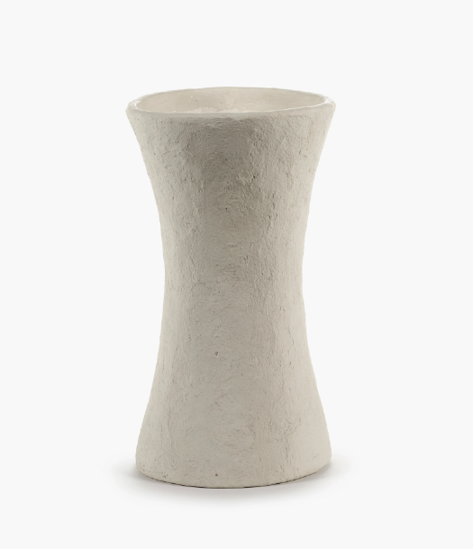 Large Earth Vase in White