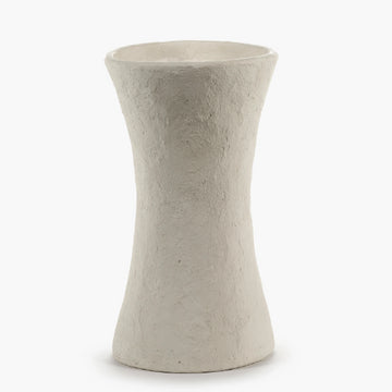 Large Earth Vase in White